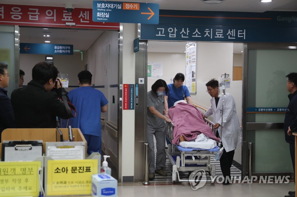 강릉펜션 사고 학생들, 고압산소 치료받아