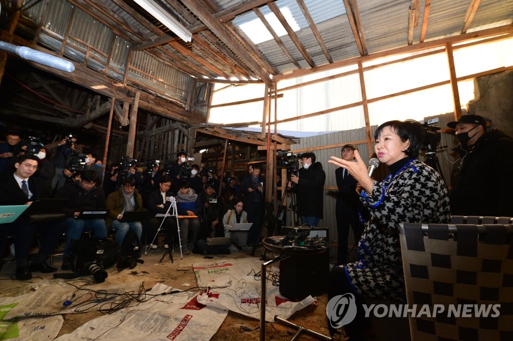 기자회견 하는 손혜원 의원