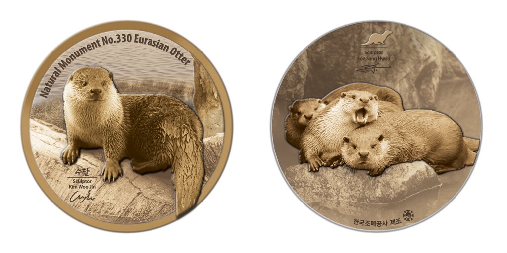 Bronze medal to celebrate designation of natural monument Bronze medal to celebrate designation of natural monument