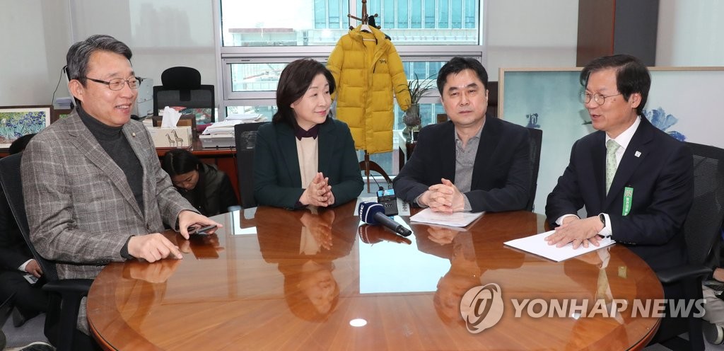 회동하는 정개특위 심상정 위원장과 간사들