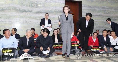 '빠루' 들고나오는 나경원 원내대표