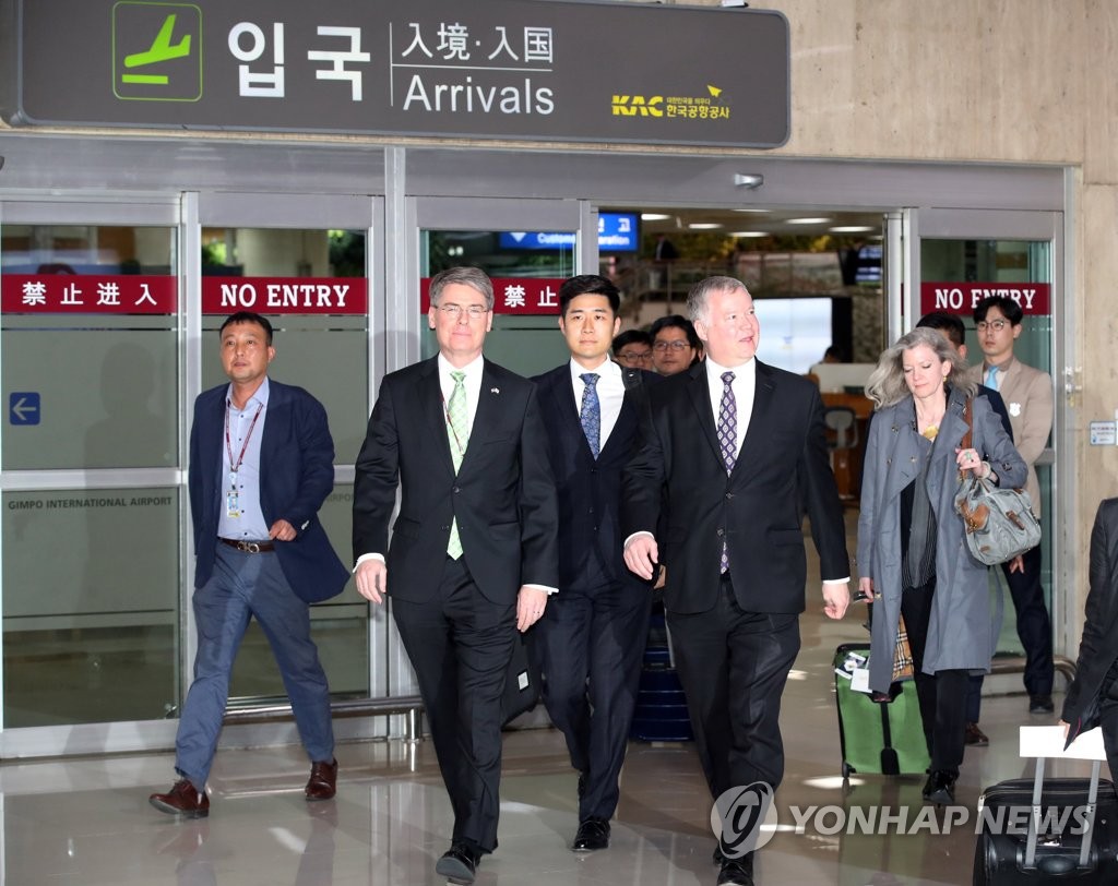 입국하는 비건 미 국무부 대북특별대표