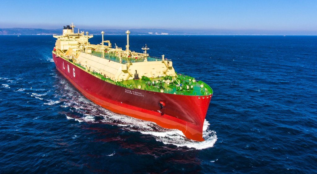 This photo provided by Hyundai Heavy Industries Co. shows a liquefied natural gas carrier built by the company. (PHOTO NOT FOR SALE) (Yonhap)