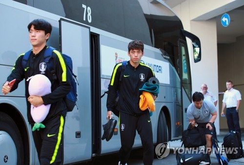 U-20 대표팀, 결승 개최지 '우치' 도착