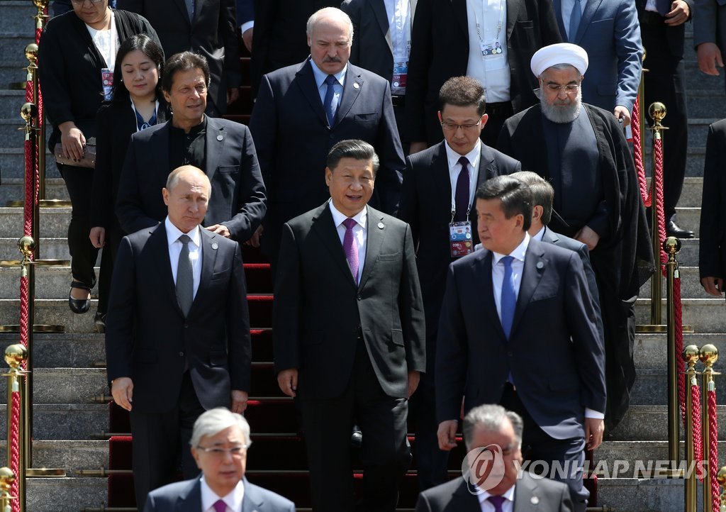 시진핑·푸틴 등 상하이협력기구 정상회의 참석 지도자들
