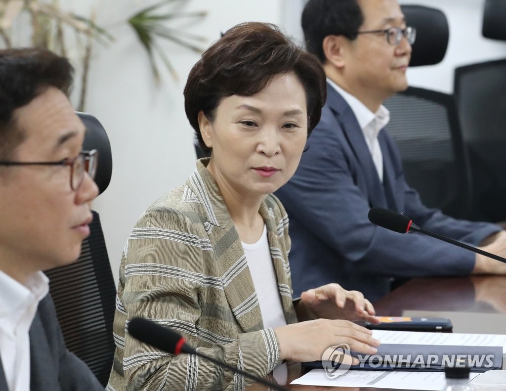 민간택지 분양가 상한제 당정협의 참석한 김현미 장관