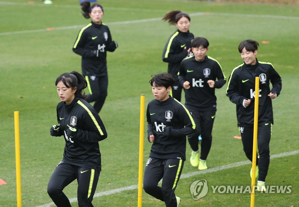 여자축구 국가대표팀 훈련