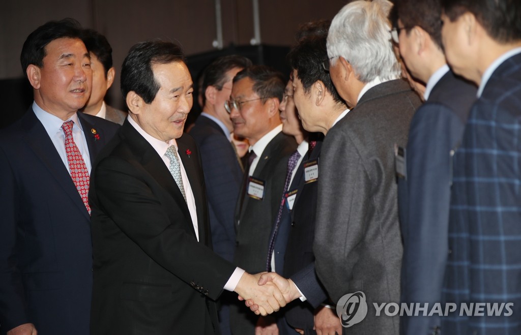 방송통신인 신년인사회 참석한 정세균 총리