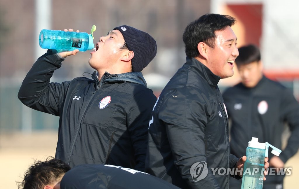 럭비 국가대표팀 '땀 흘린뒤'
