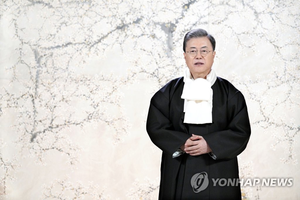 文大統領が旧正月控えあいさつ 文大統領が旧正月控えあいさつ