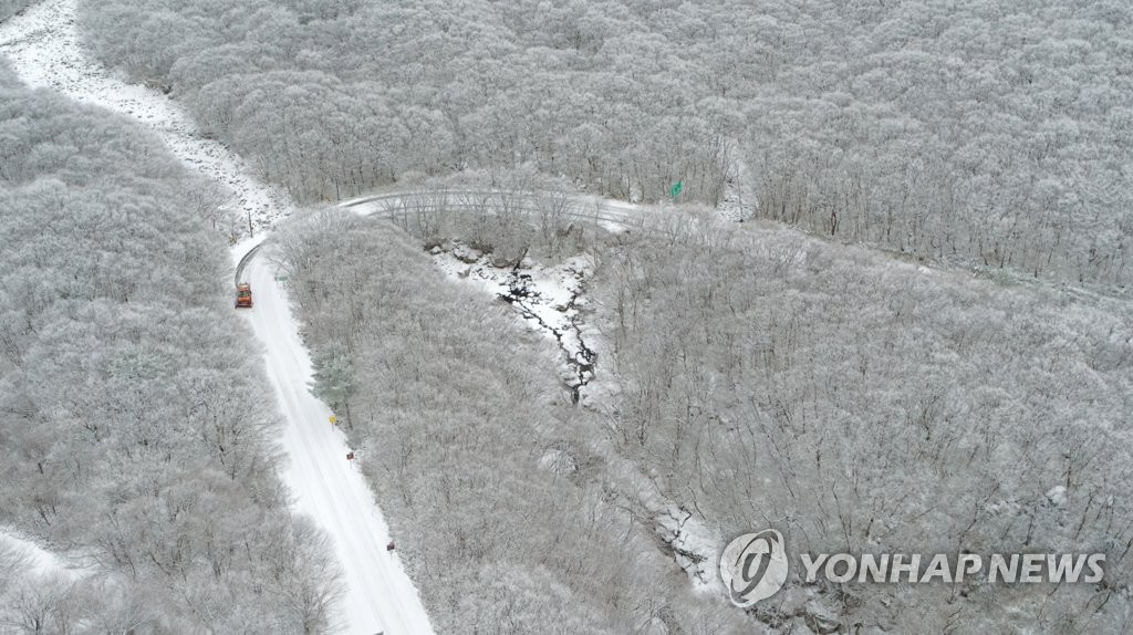 한라산 1100도로 제설작업