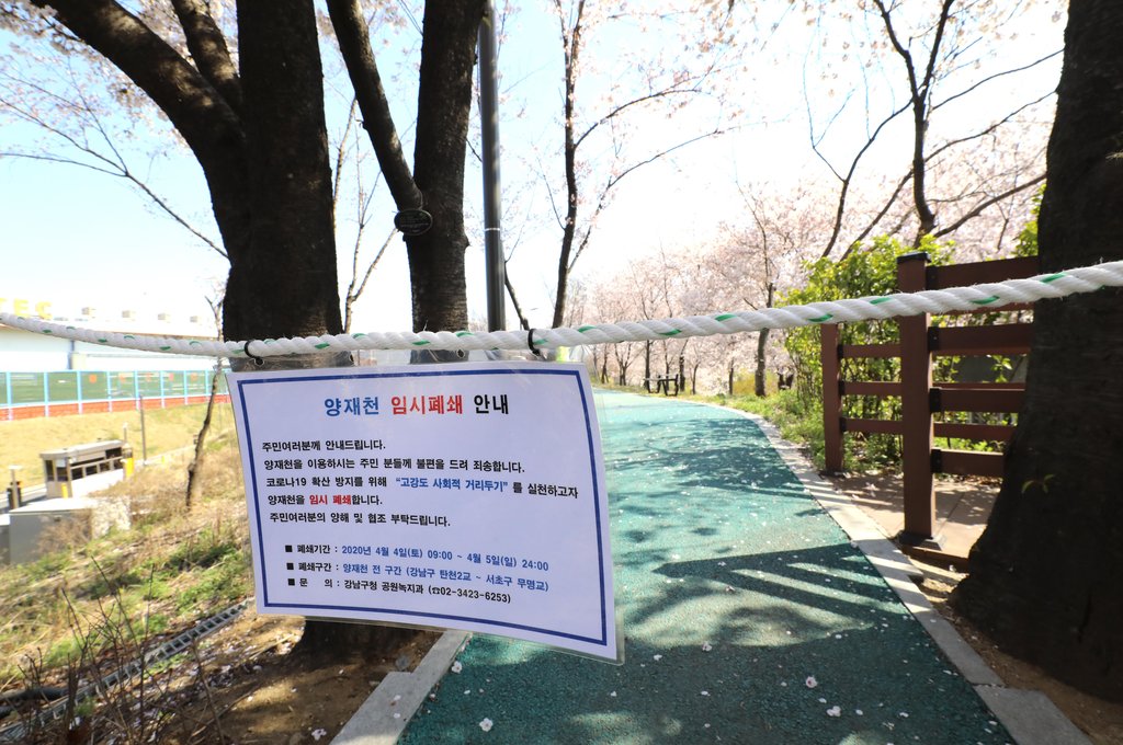 서울 양재천 강남∼서초 전 구간 이번 주말도 전면통제