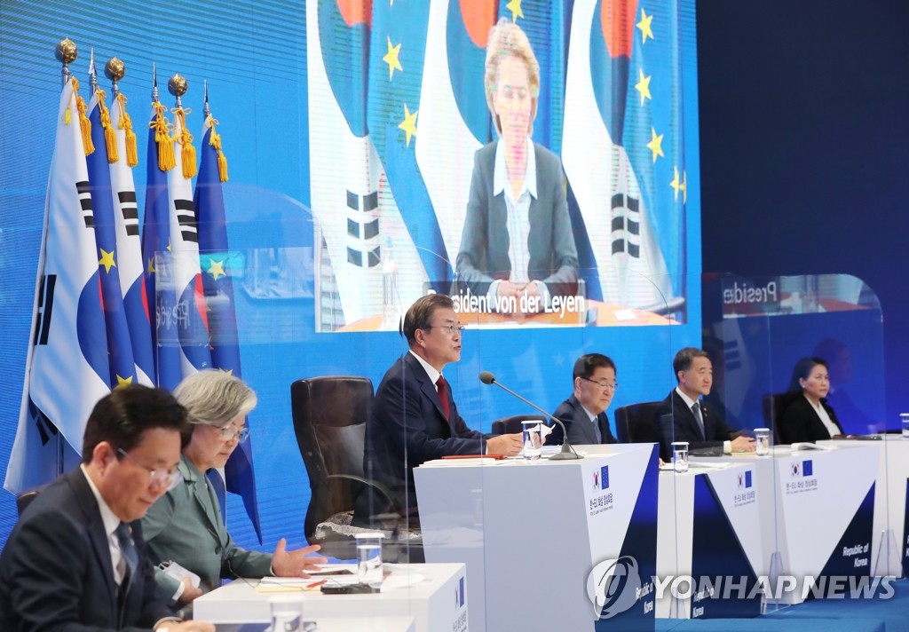 S. Korea-EU video summit S. Korea-EU video summit