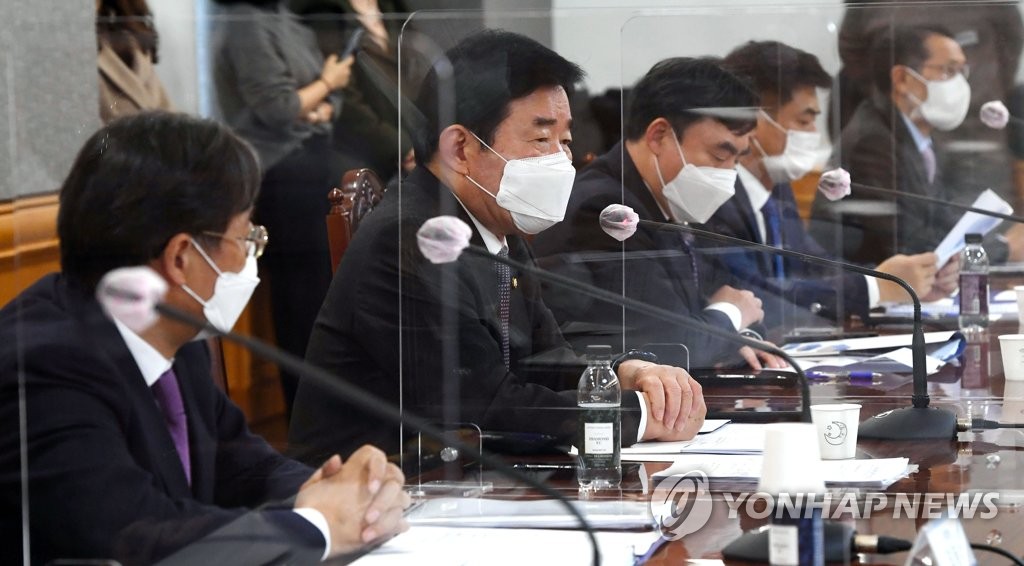 김진표 국가경제자문회의 의장, 'K뉴딜 지원 방안' 주제 회의 참석