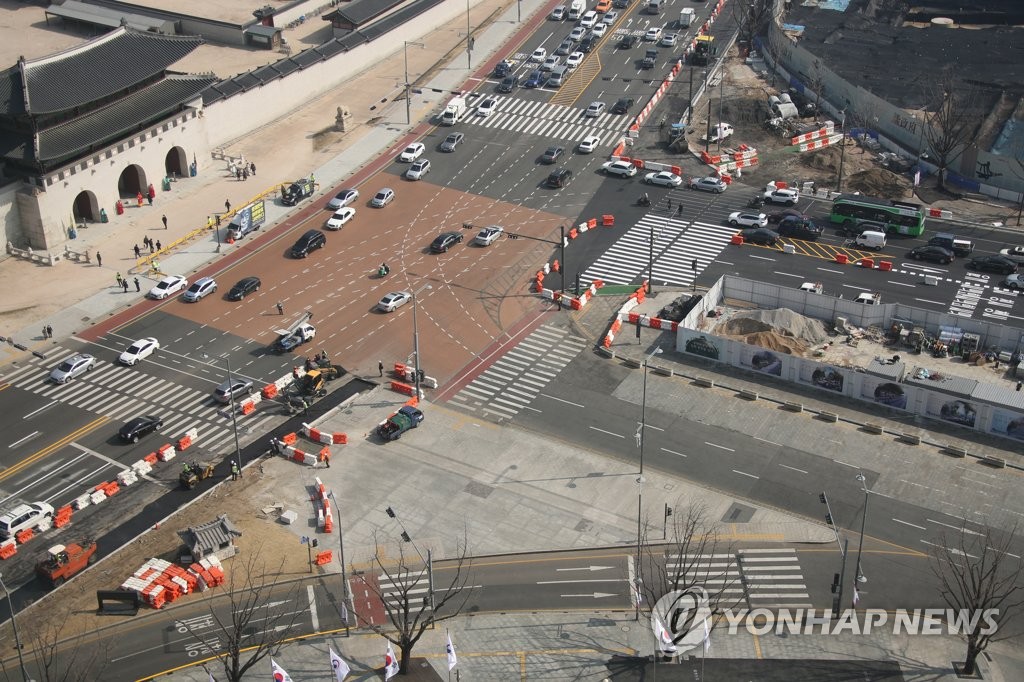 내일부터 광화문광장 서쪽 도로 폐쇄…동쪽 양방향 통행