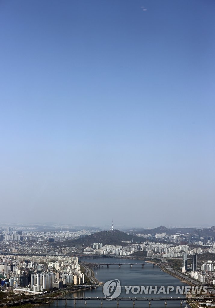파란 서울 하늘
