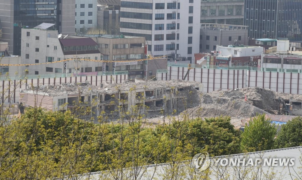 서울 강남구 아파트 재건축 공사현장