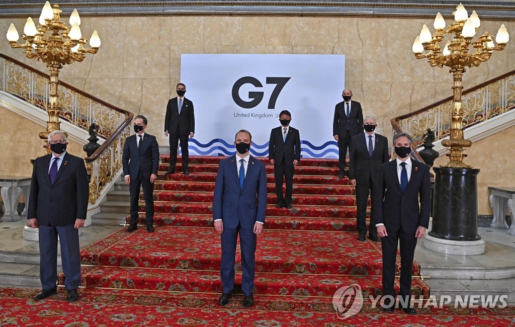 런던서 만난 G7외교장관들…중국·러시아 공동대응 모색 