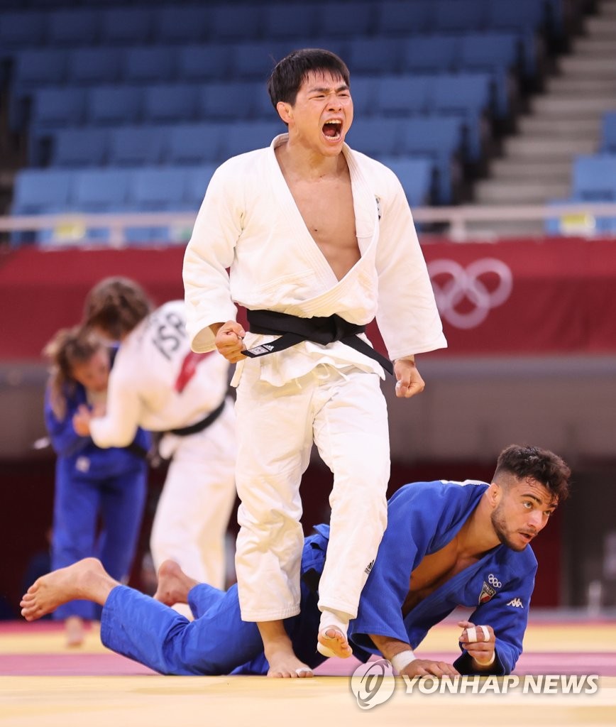 El yudoca surcoreano en los JJ. OO. de Tokio El yudoca surcoreano en los JJ. OO. de Tokio