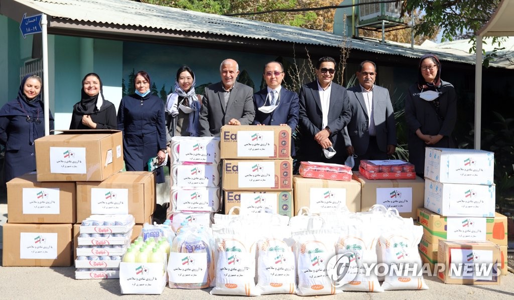 주이란 한국대사관, 이란 요양시설에 마스크 기부