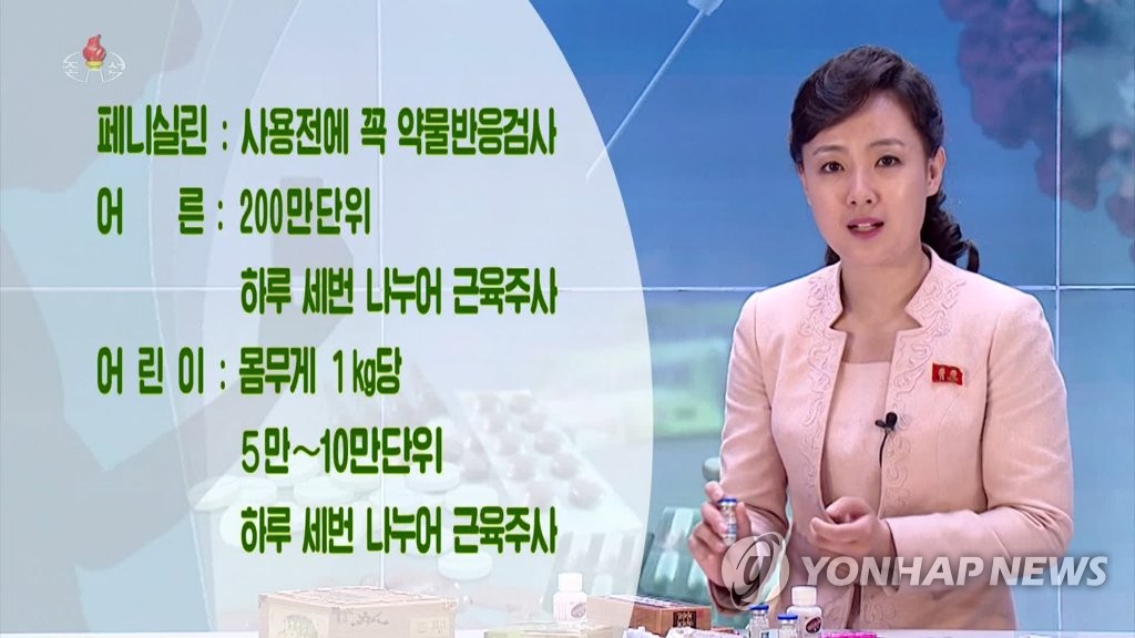 북한 중앙TV, 가정에서의 약물사용방법 소개