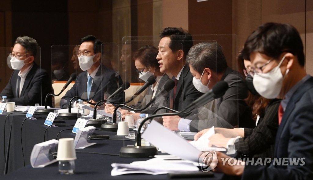 관훈토론회 모두발언 하는 오세훈