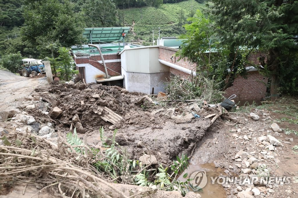 집중호우ㆍ산사태로 초토화된 부여 정골마을