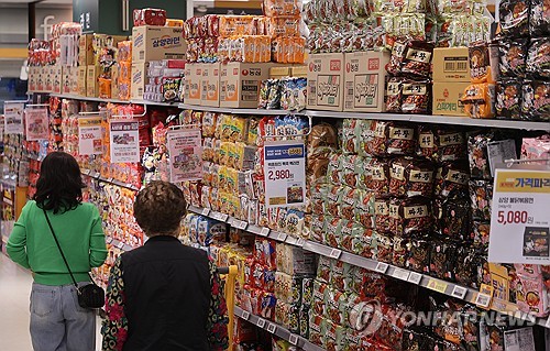 韓国の即席麺輸出額　初めて月間１億ドル超え