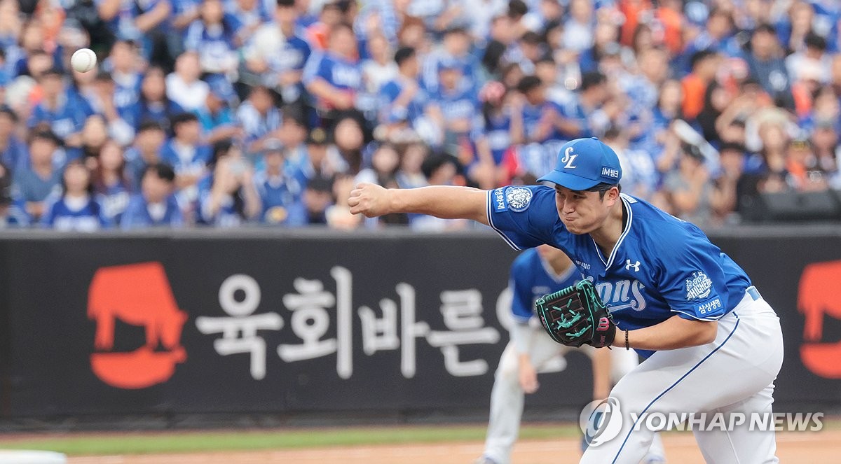 삼성 최원태 '오늘은 이긴다!'