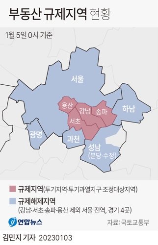 [그래픽] 부동산 규제지역 현황