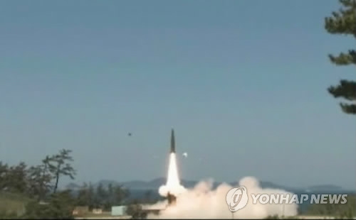 South Korea's Hyunmoo II ballistic missile (Yonhap file photo provided by the Ministry of National Defense)