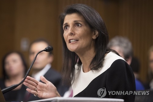 (LEAD) Trump's pick for U.N. envoy: 'We can't let up on North Korea'