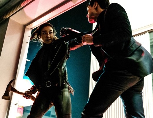 This photo provided by Next Entertainment World shows actress Kim Ok-vin (L) as Suk-hee in "The Villainess." (Yonhap) 