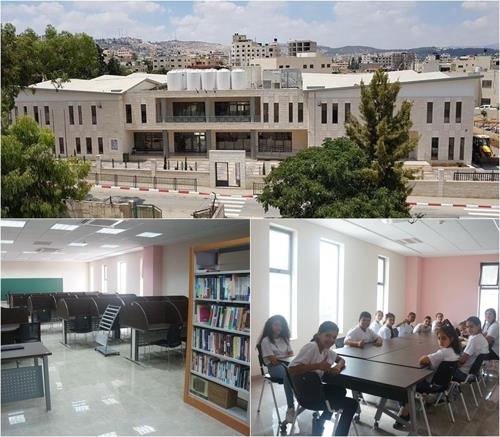 This combined photo, released by the Korea International Cooperation Agency (KOICA) on Aug. 6, 2018, shows the Palestinian-Korean Youth Center that KOICA has opened in the Palestinian city of Jenin. (Yonhap)