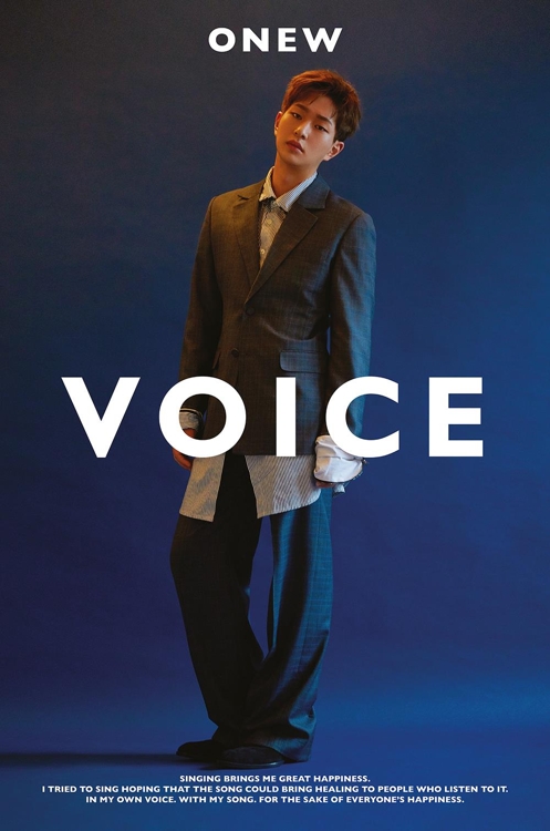 This promotional image for Onew's first solo album, "Voice," is provided by SM Entertainment. (Yonhap)