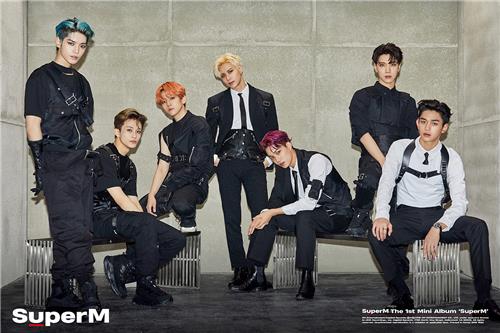 This image of SuperM was provided by SM Entertainment. (PHOTO NOT FOR SALE) (Yonhap)