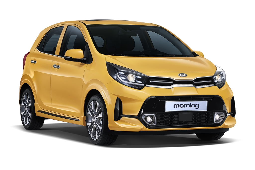 This file photo provided by Kia Motors shows the upgraded Morning minicar. (PHOTO NOT FOR SALE)(Yonhap)