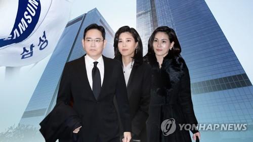 This image shows Samsung heirs -- (from L) Lee Jae-yong, Lee Boo-jin and Lee Seo-hyun. (Yonhap) 