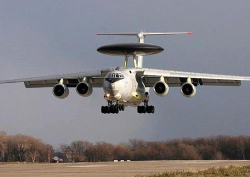 This image captured from Russia's defense ministry website shows a Russian A-50 early warning and control plane. (PHOTO NOT FOR SALE) (Yonhap)