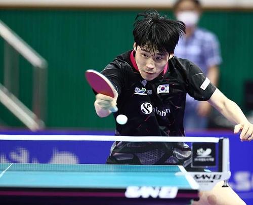 This photo provided by the Korea Table Tennis Association on June 22, 2021, shows Jang Woo-jin of the South Korean men's national team. (PHOTO NOT FOR SALE) (Yonhap)