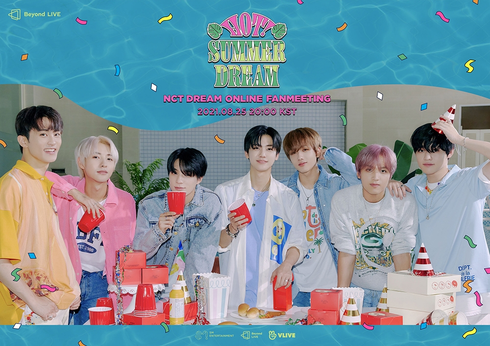 This photo, provided by SM Entertainment, shows the poster for K-pop boy band NCT Dream's online fan meeting to be held on Aug. 25, 2021. (PHOTO NOT FOR SALE) (Yonhap)