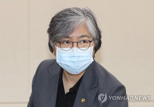 Korea Disease Control and Prevention Agency Commissioner Jeong Eun-kyeong attends a parliamentary audit at the National Assembly on Oct. 6, 2021. (Pool photo) (Yonhap)