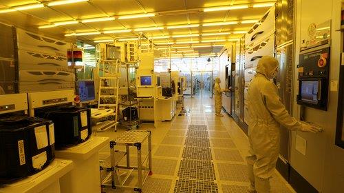 This photo, provided by the National Nanofab Center in Daejeon, 164 kilometers south of Seoul, shows a test bed for 12-inch semiconductors . The test bed became available for local entrepreneurs, academicians and researchers on March 17, 2021. (PHOTO NOT FOR SALE) (Yonhap)