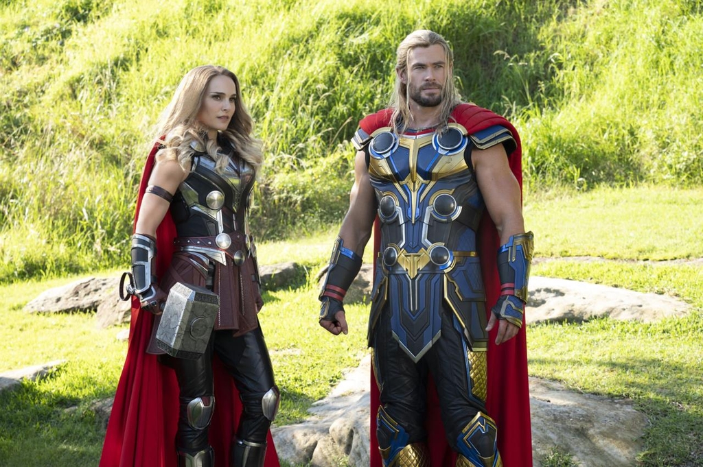 This image provided by Walt Disney Company Korea shows a scene from "Thor: Love and Thunder." (PHOTO NOT FOR SALE) (Yonhap)