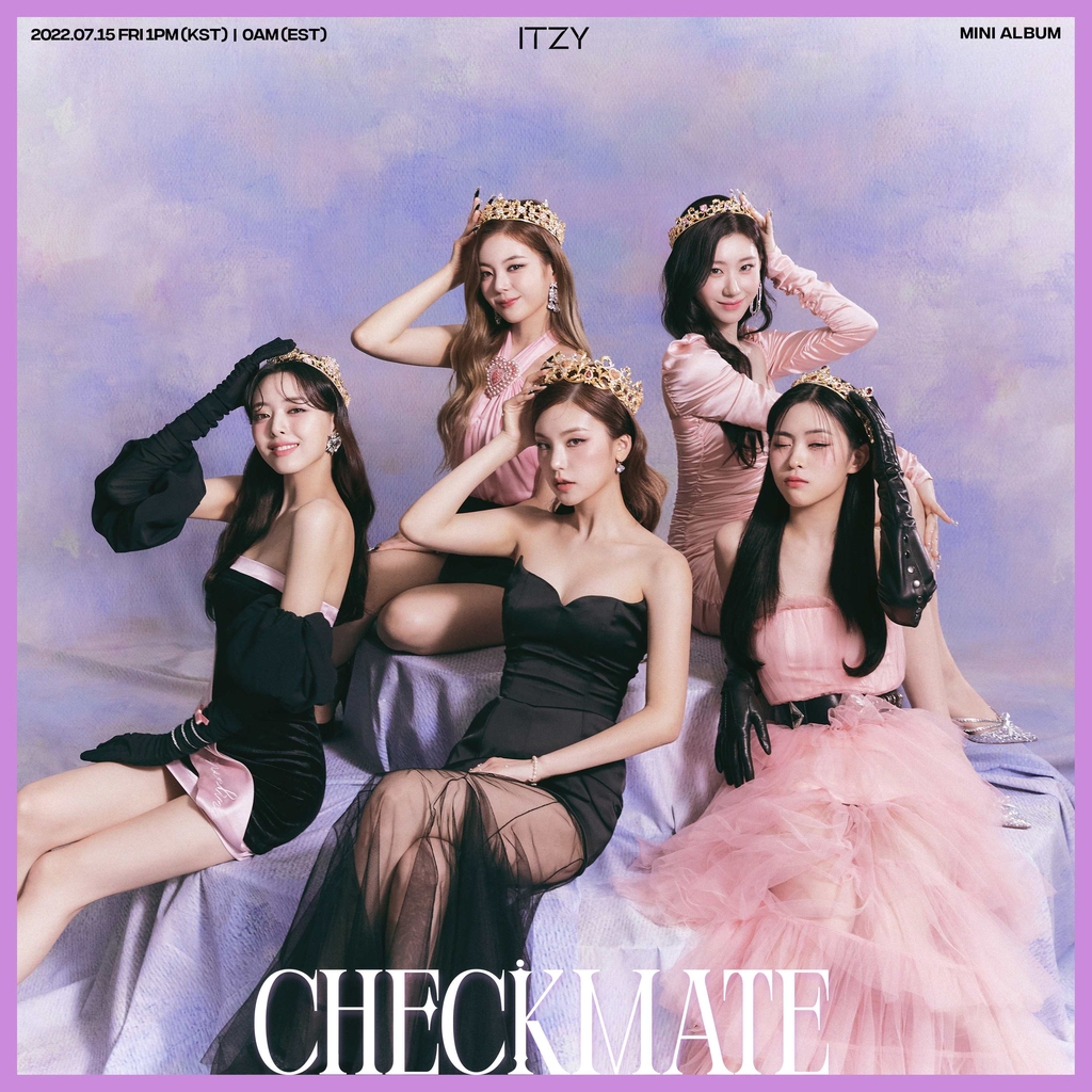 A concept photo of girl group ITZY for its fifth EP, "Checkmate," provided by JYP Entertainment (PHOTO NOT FOR SALE) (Yonhap) 