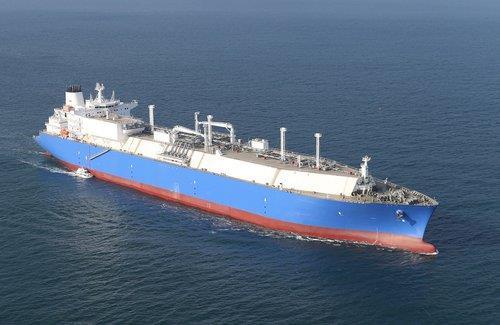 This photo provided by Daewoo Shipbuilding & Marine Engineering Co. (DSME) on Oct. 4, 2022, shows a liquefied natural gas carrier built by DSME. (PHOTO NOT FOR SALE) (Yonhap) 