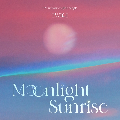 This photo provided by JYP Entertainment shows a promotional poster for TWICE's new English single "Moonlight Sunrise" set to drop on Jan. 20, 2023. (PHOTO NOT FOR SALE) (Yonhap)