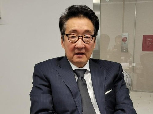 Victor Cha, senior vice president and Korea Chair at the Center for Strategic and International Studies, speaks during an interview with Yonhap News Agency at the Washington-based think tank on Jan. 12, 2023. (Yonhap)