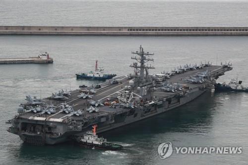 (LEAD) U.S. aircraft carrier may be deployed to S. Korea for joint drills next month: source