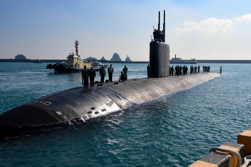 U.S. nuclear-powered submarine arrives in Busan